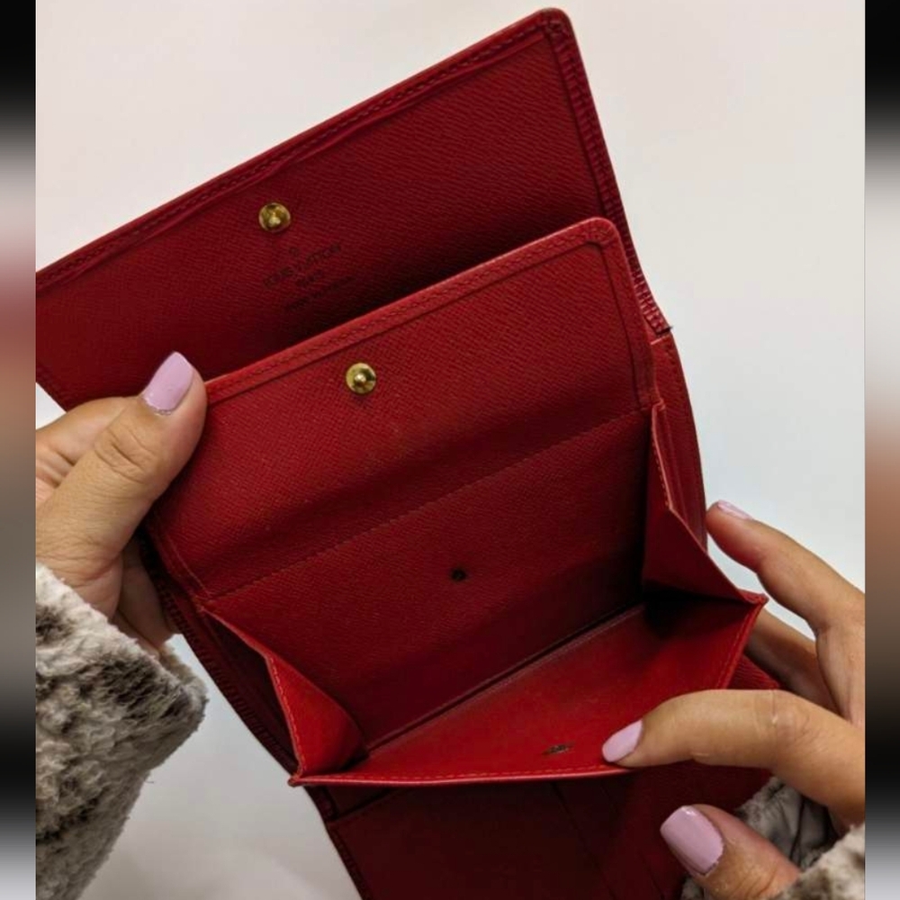 FINAL OFFER❣️Louis Vuitton❣️Authentic Red Epi CroSS-Wallet 🌟 SPO022 FRANCE 2002 - Picture 11 of 15